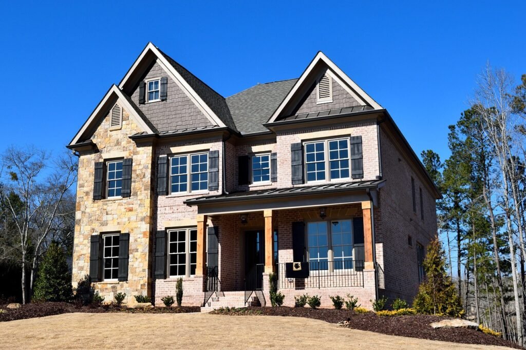 house, architecture, nature, family, home, roof, suburb, driveway, luxury, wood, entrance, window, facade, estate, outdoors, exterior, mansion, residential, building, brick, urban, construction, city, modern, housing, new, structure, industrial, industry, sky, built, design, development
